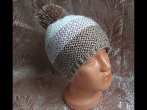How to knit a hat with knitting needles and crochet - training for beginners