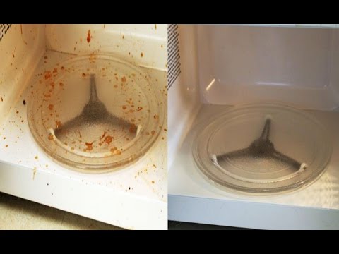 How to clean a microwave at home