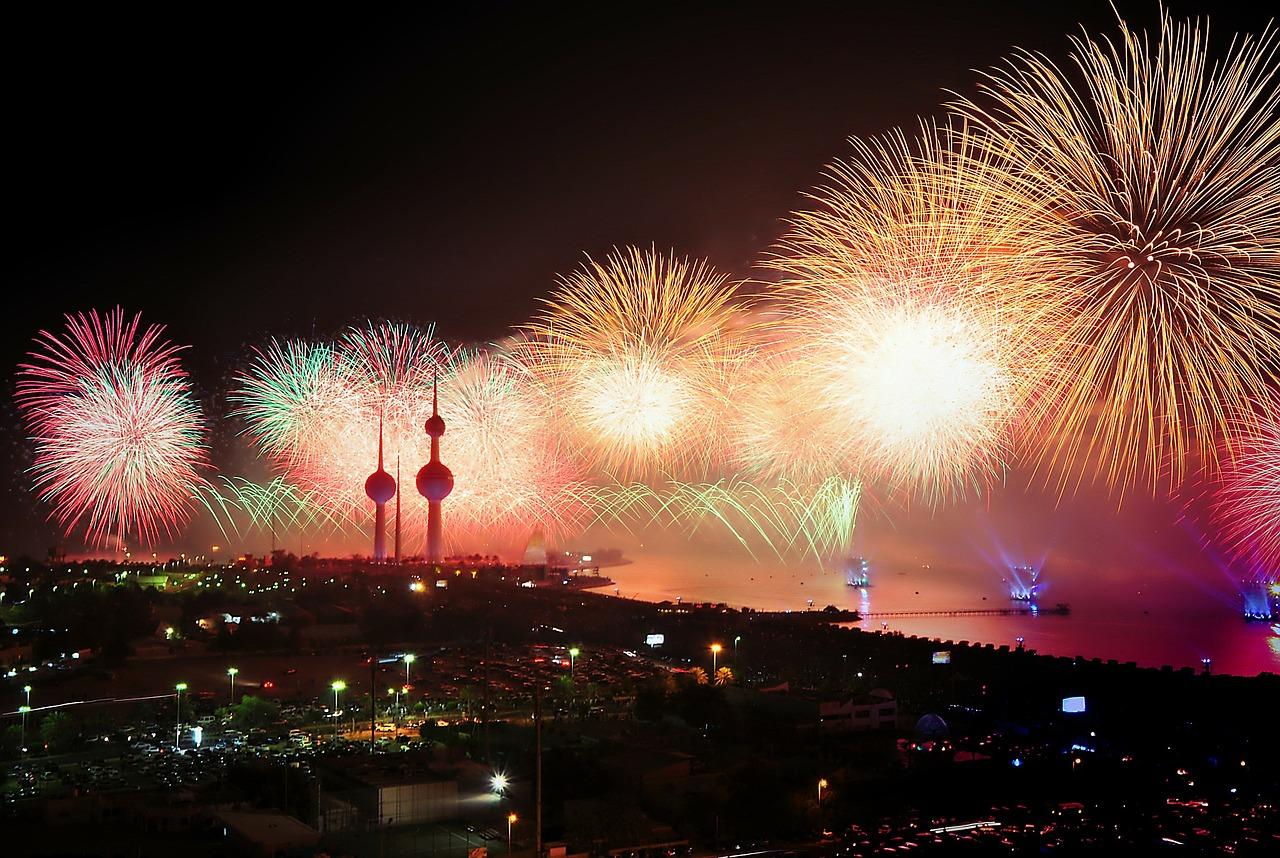 Feux d'artifice du nouvel an au Koweït