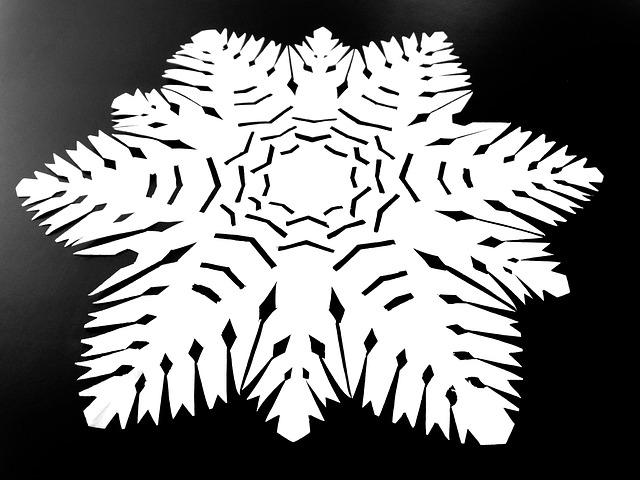 Paper snowflake stencil
