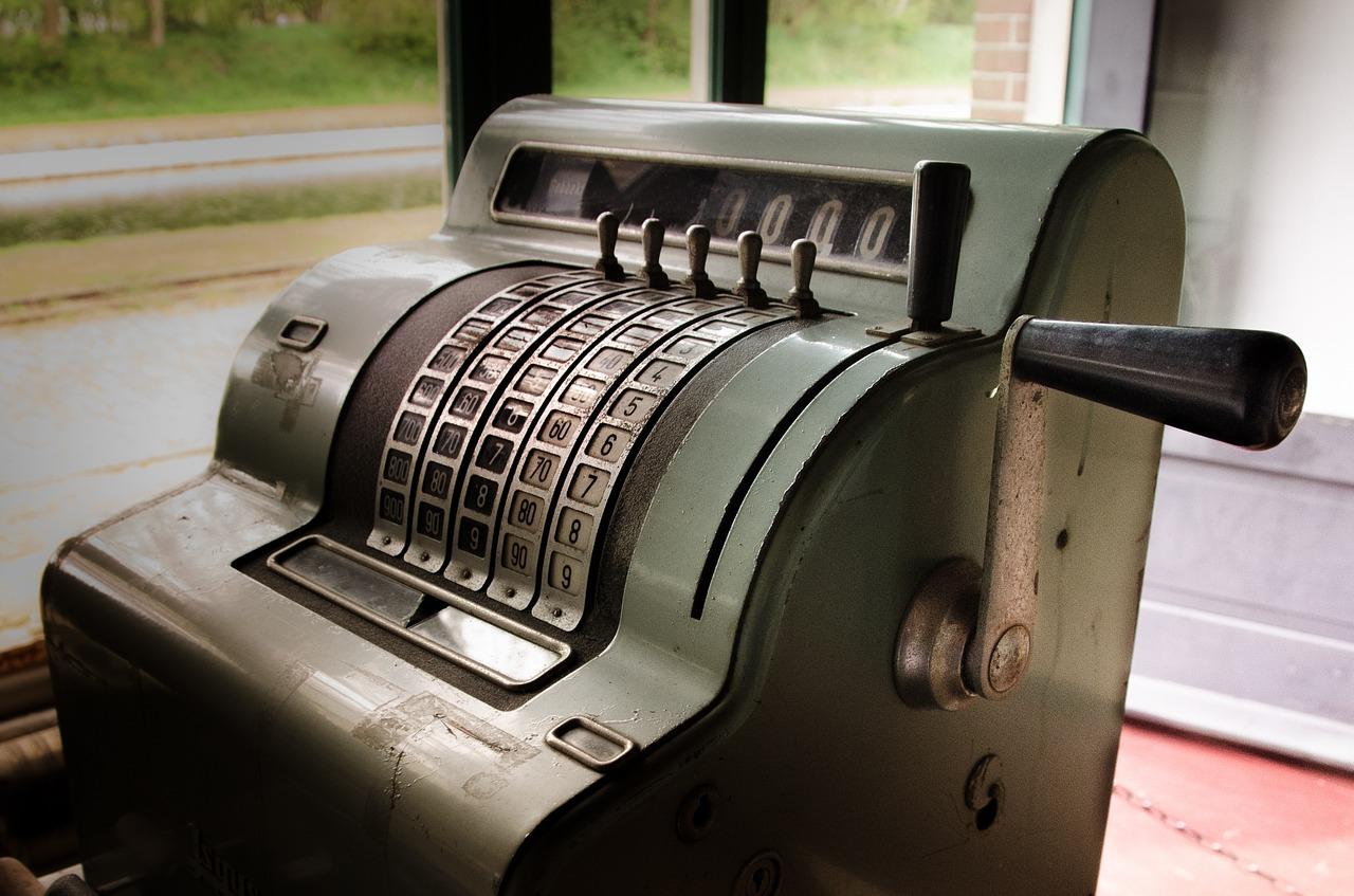 Photo of a vintage cash register