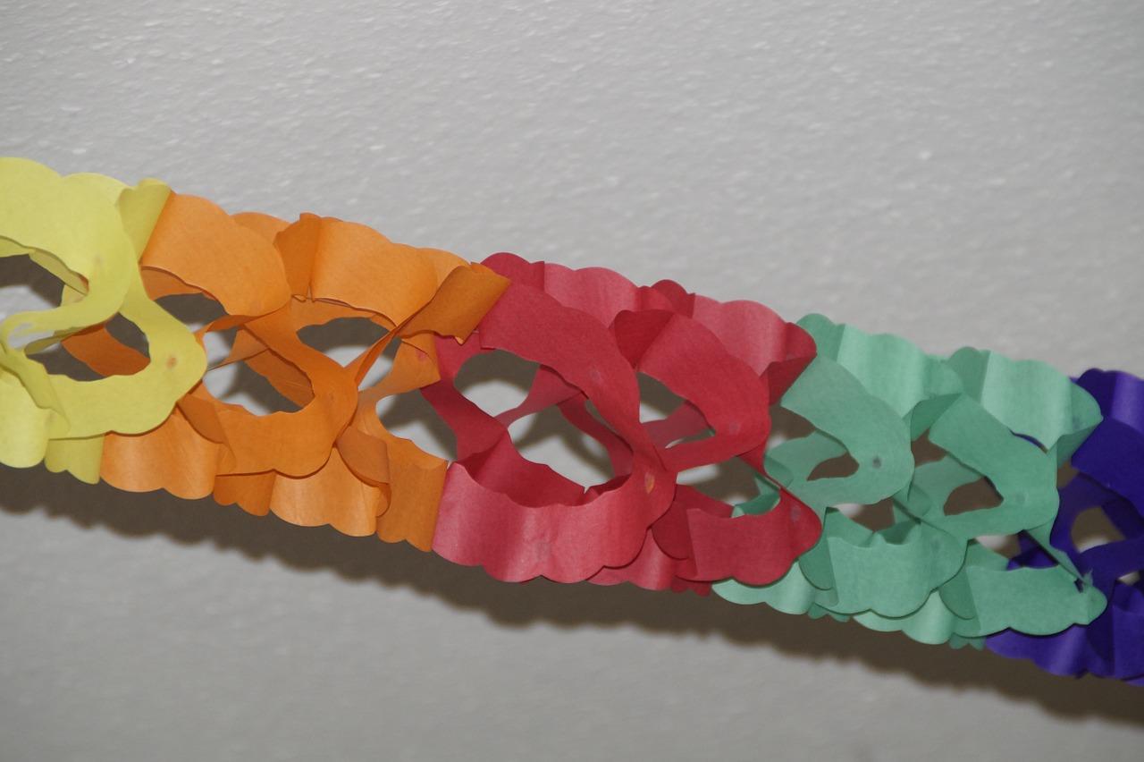 Photo of a beautiful garland of paper