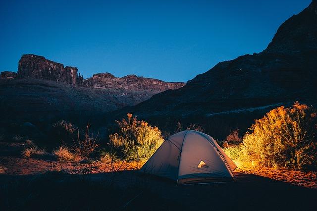 Camping Tent in the Canyon