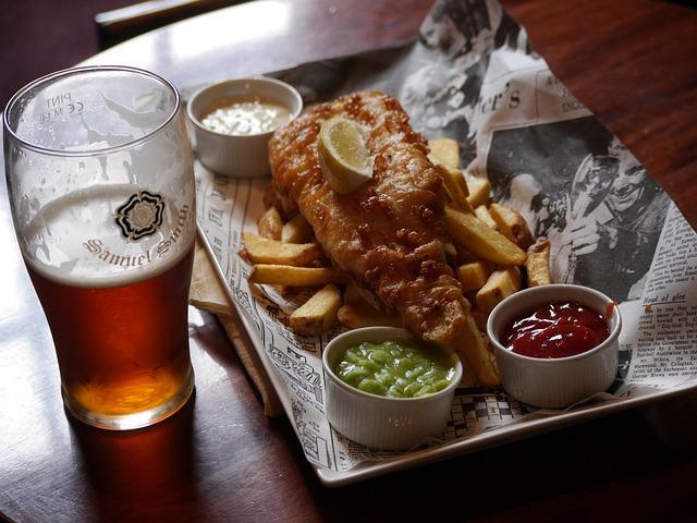 Photo of fish in batter with beer