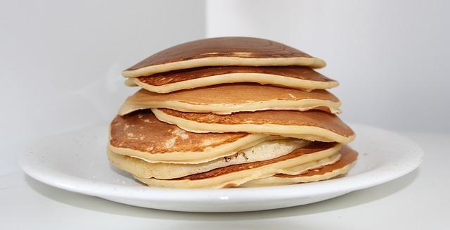 A stack of lush yeast pancakes