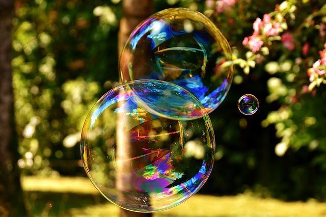 Photo of a large soap bubble
