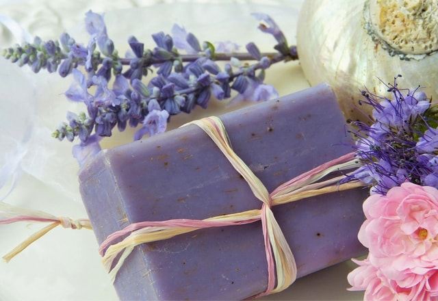 Lavender with soap